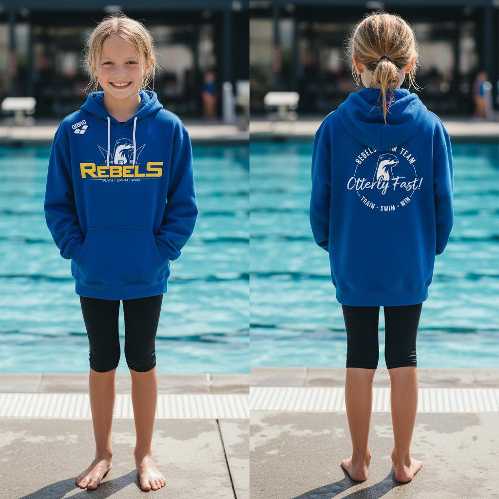 Rebels hoodie front and back